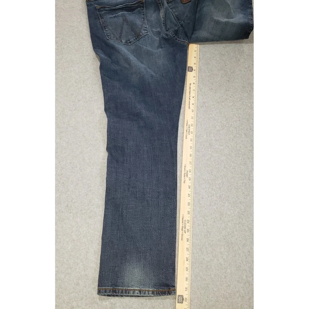 Wrangler Retro Jeans Mens Medium Wash Size‎ 36x32 Slim Straight Western Cowboy - Picture 4 of 9